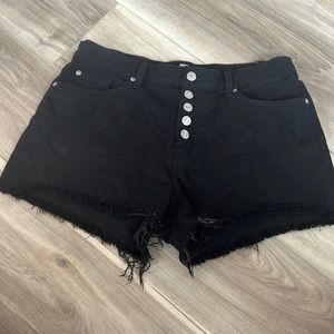 7 for all man kind black denim shorts size 30